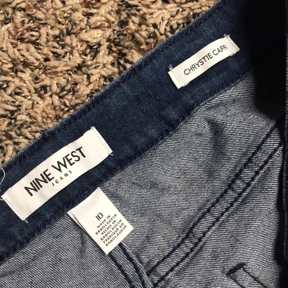 🐠NINE WEST Chrystie Capri Size 10 Cropped Fit Stretxh Women's Blue Jeans | NWOT - Picture 4 of 4